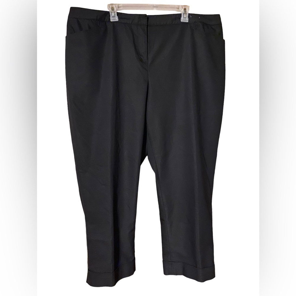 Lane Bryant Womens Trouser Pants Size 24 Black High Rise Straight Stretch Career